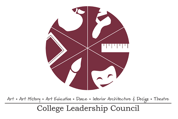 Art • Art History • Art Education • Dance • Interior Architecture & Design • Theatre • College Leadership Council Logo